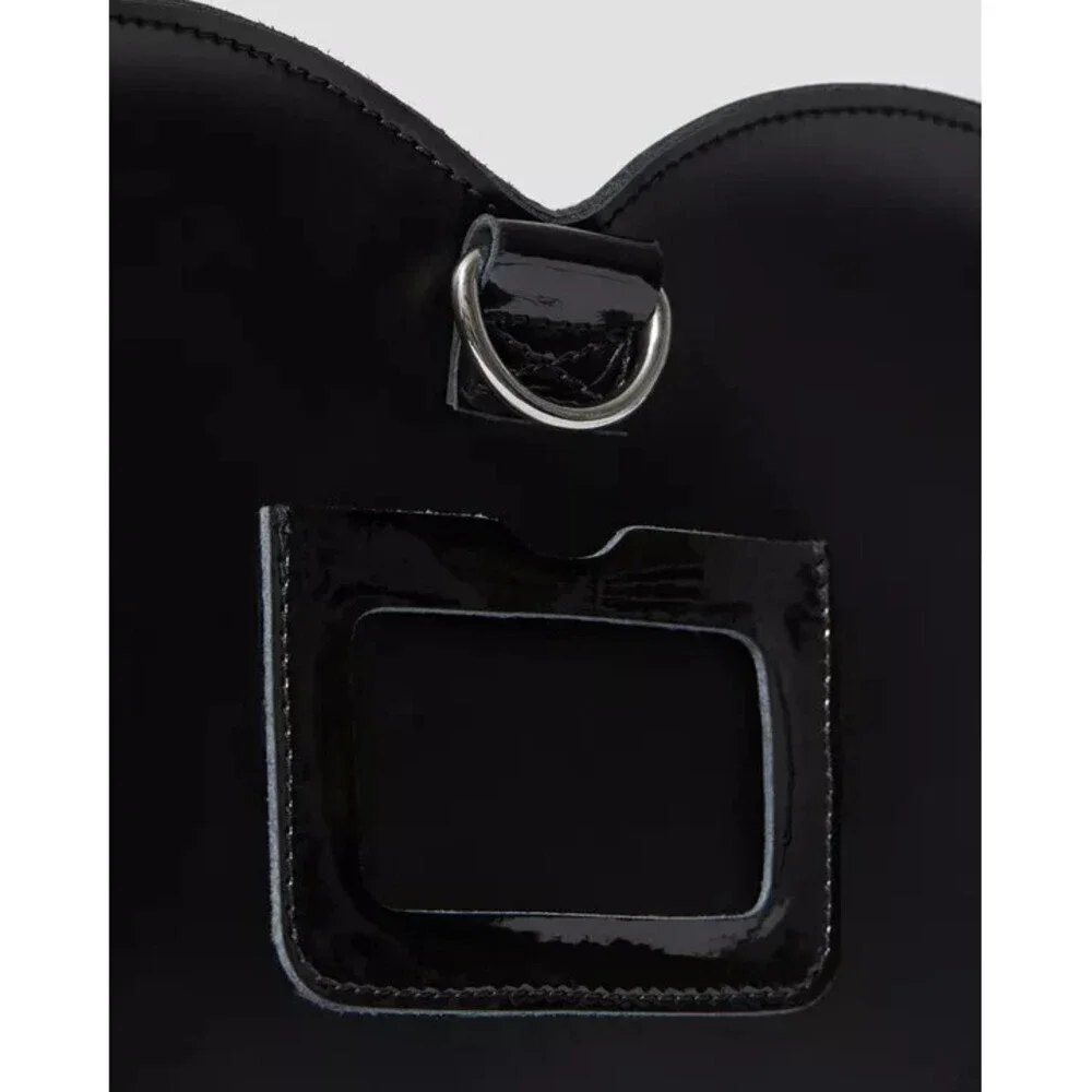 Dr. Martens Heart Shaped Backpack Women's Black Leather Adjustable Strap UPS630